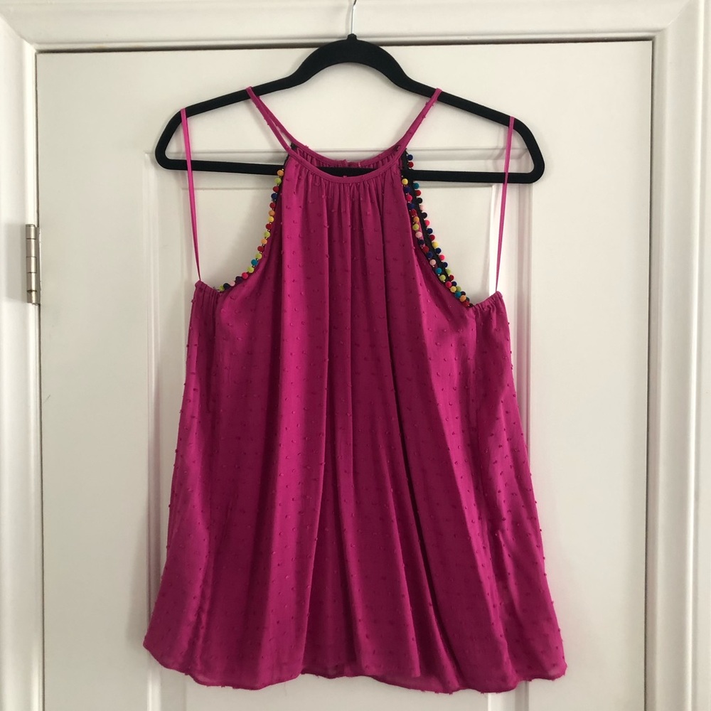 Francesca’s Pom Pom Halter Tank